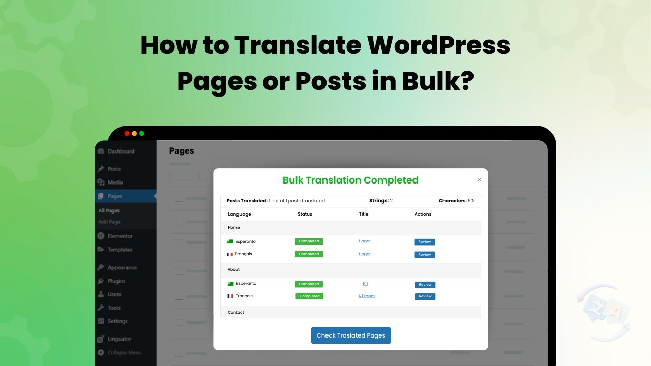 Bulk Translation | Translate WordPress Pages & Posts All at Once