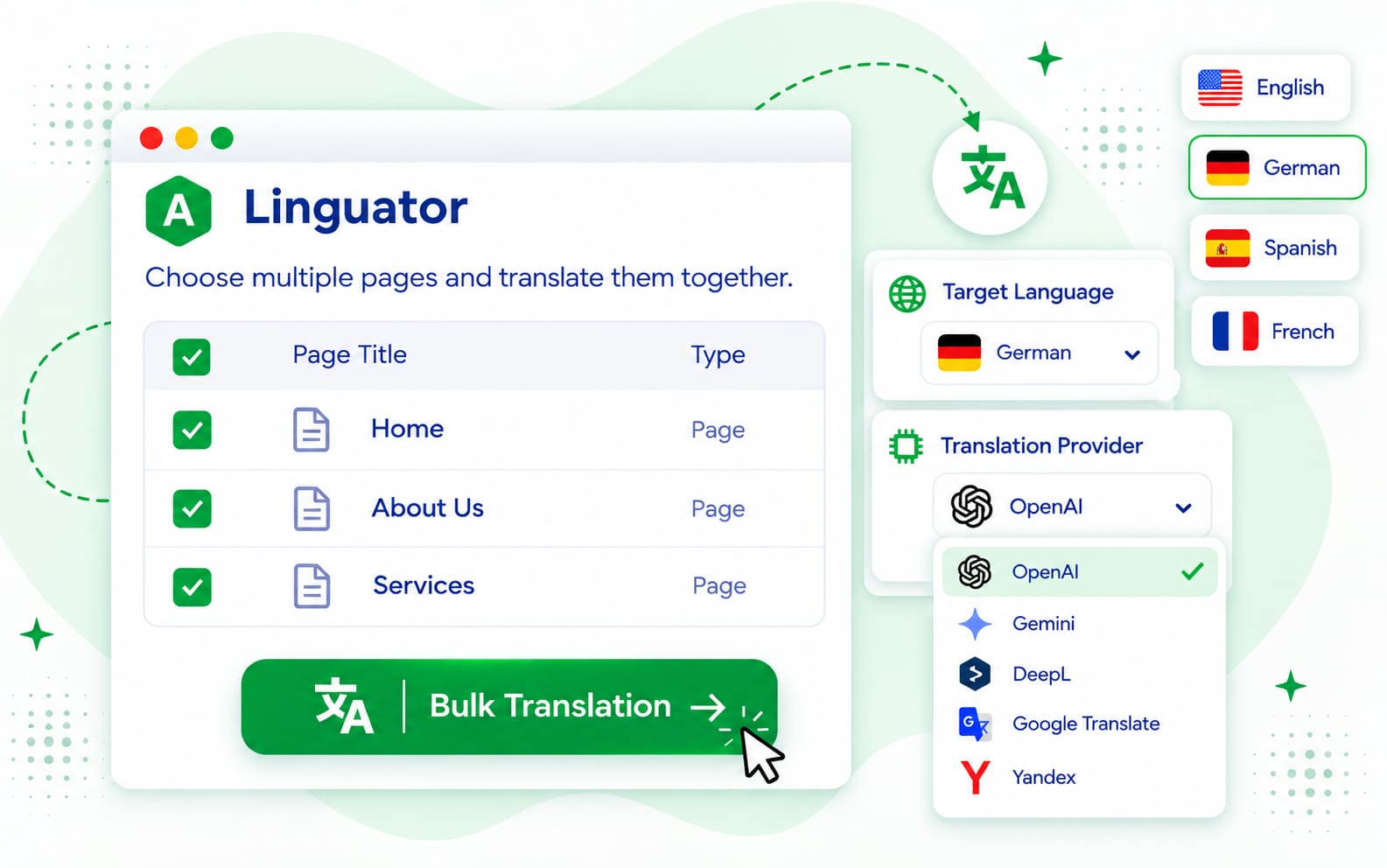 translate multiple pages